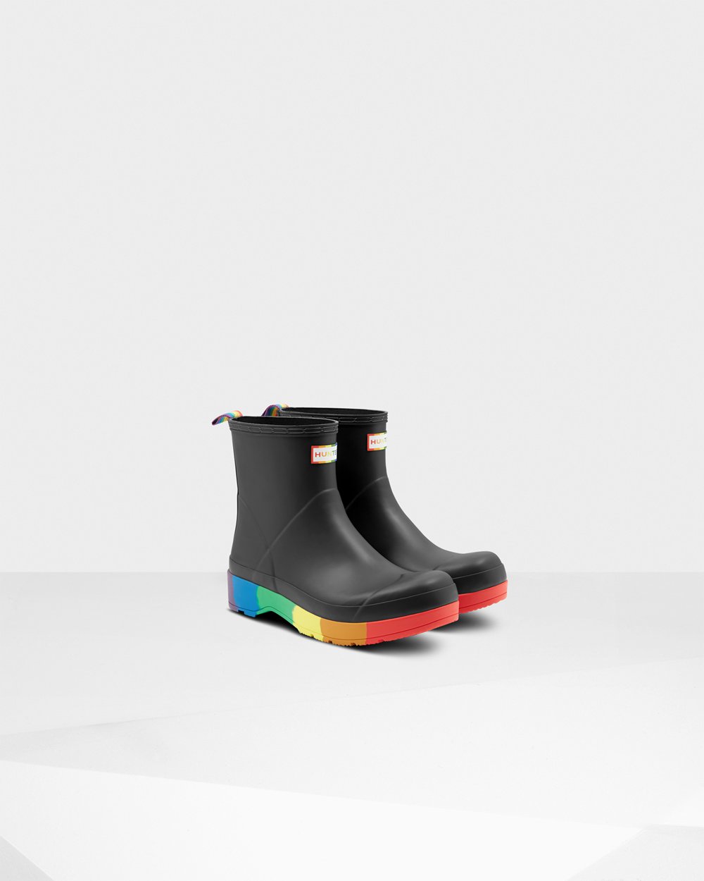 Hunter Original Pride Heeled Rain Play Boots - Shop Online Mens Black - SAPVGZ237